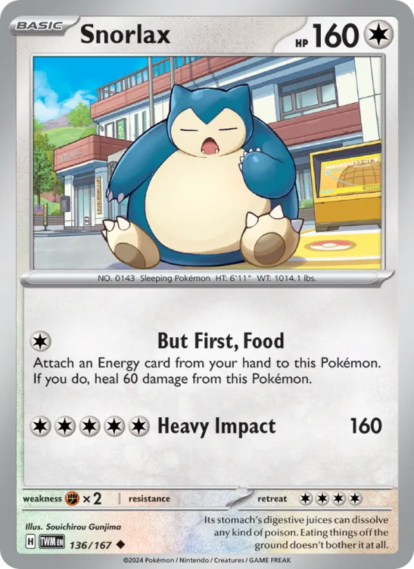 Snorlax - Twilight Masquerade Pokemon Card