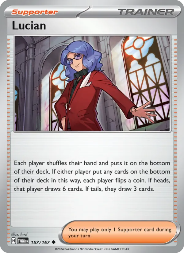 Lucian - Twilight Masquerade Pokemon Card