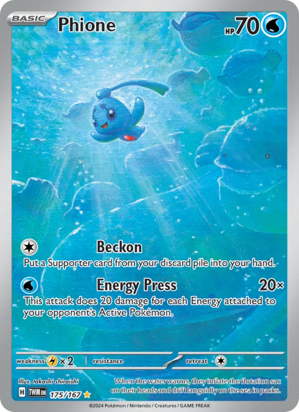 Phione - Twilight Masquerade Pokemon Card