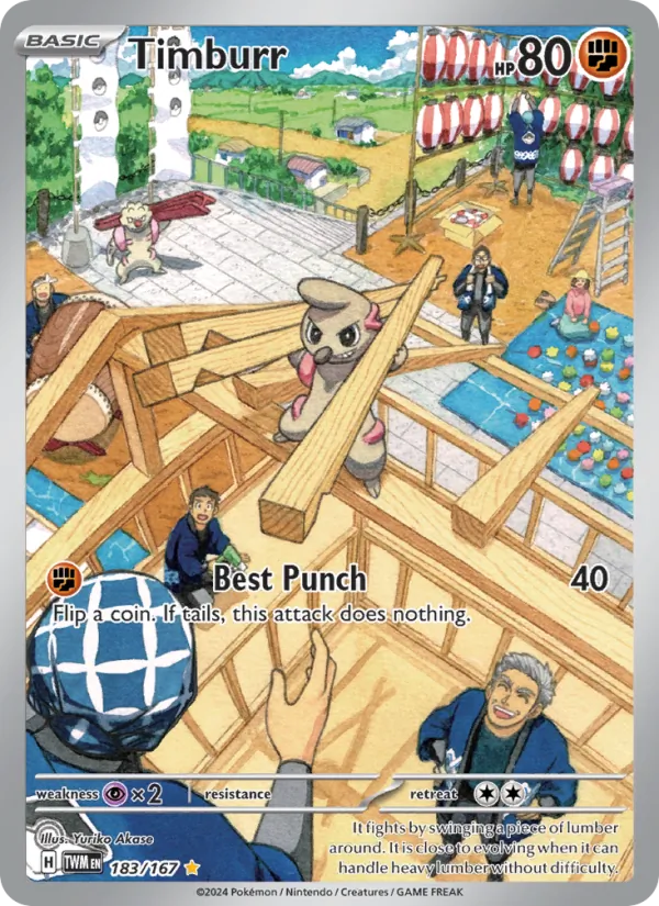 Timburr - Twilight Masquerade Pokemon Card