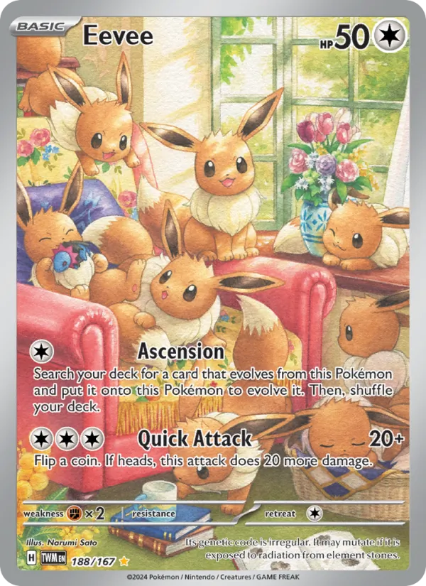 Eevee - Twilight Masquerade Pokemon Card