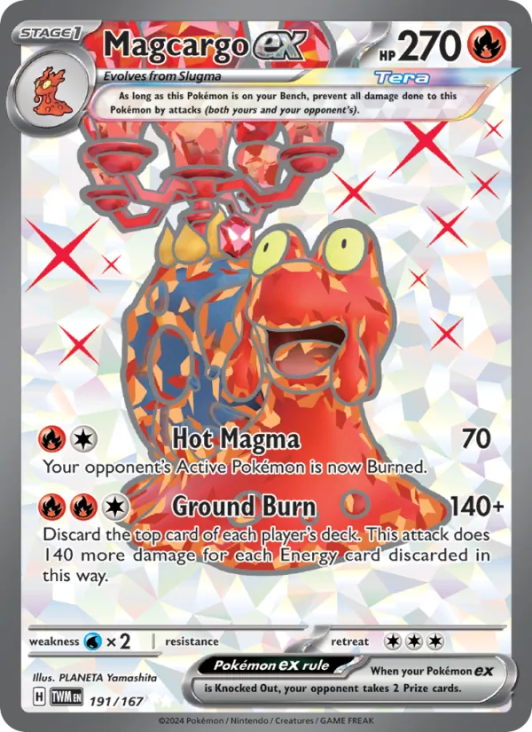 Magcargo ex - Twilight Masquerade Pokemon Card