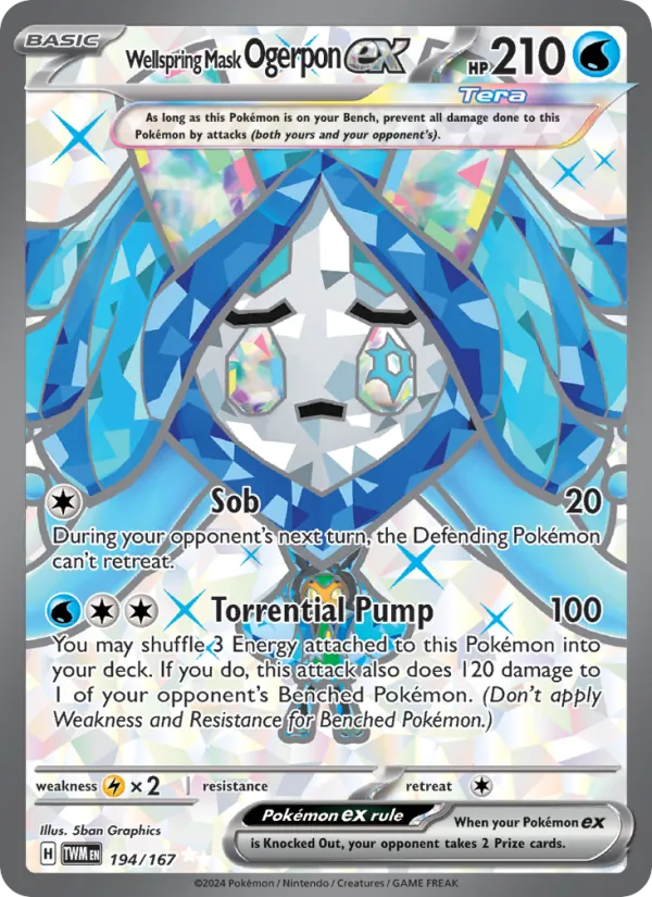 Wellspring Mask Ogerpon ex - Twilight Masquerade Pokemon Card