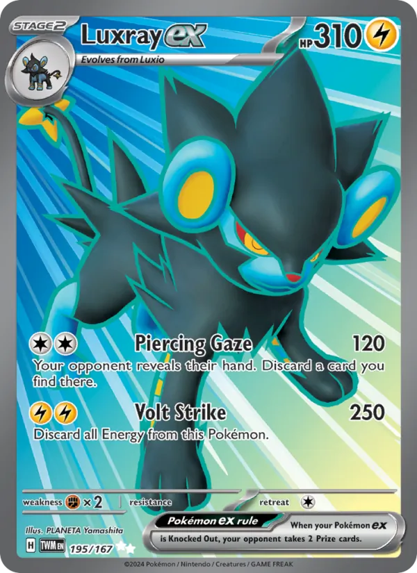 Luxray ex - Twilight Masquerade Pokemon Card