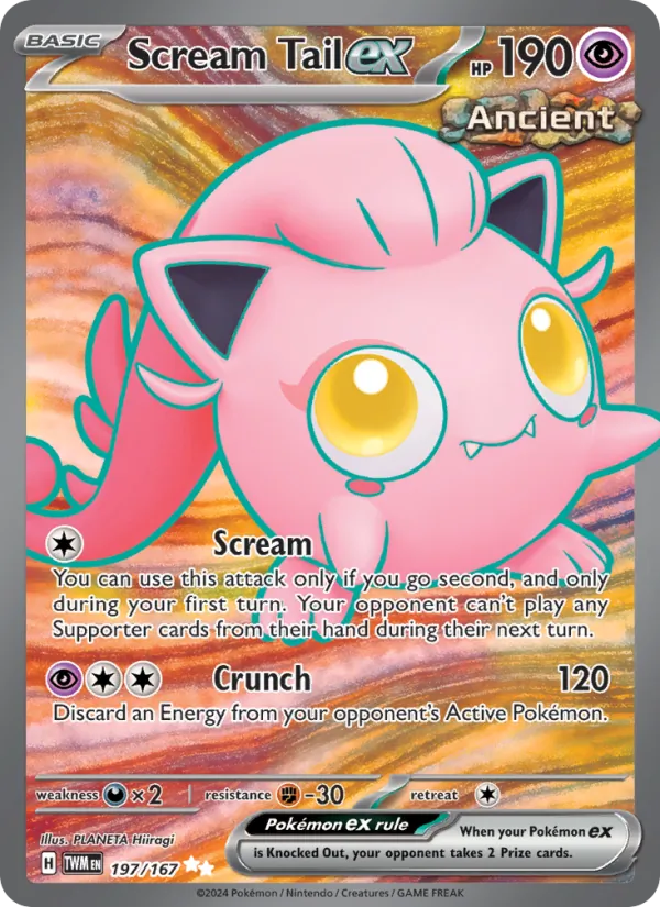 Scream Tail ex - Twilight Masquerade Pokemon Card
