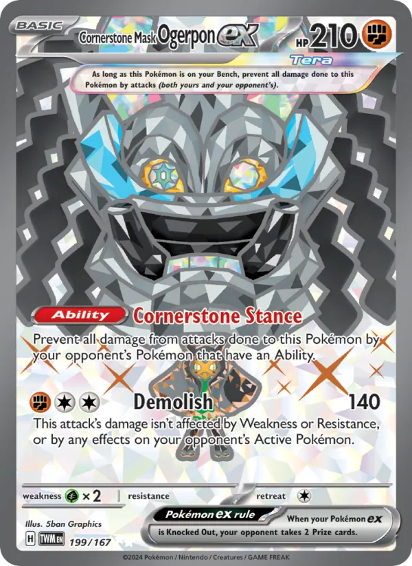 Cornerstone Mask Ogerpon ex - Twilight Masquerade Pokemon Card