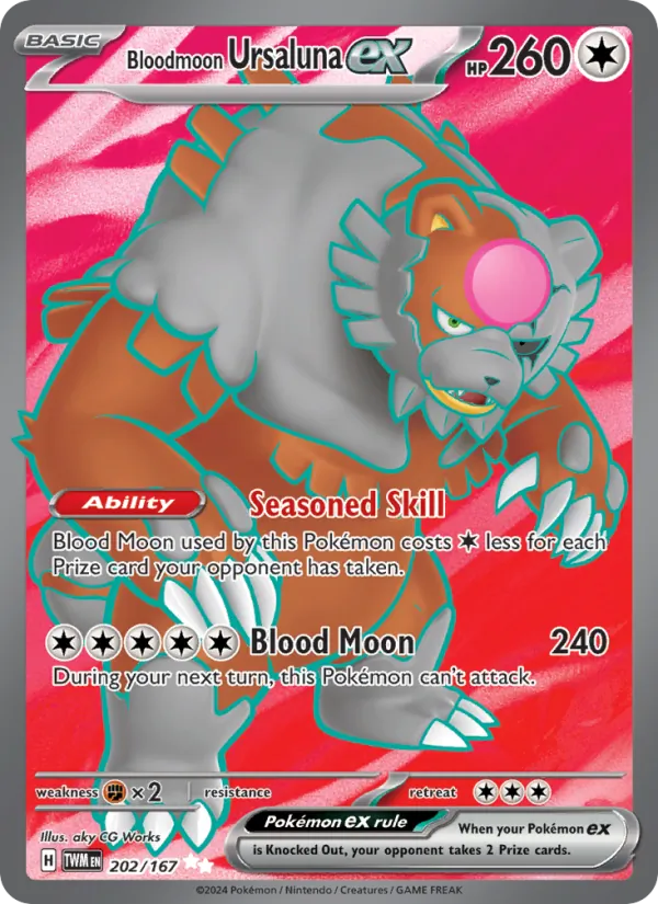 Bloodmoon Ursaluna ex - Twilight Masquerade Pokemon Card