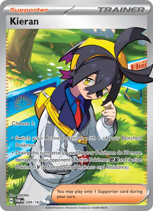 Kieran - Twilight Masquerade Pokemon Card