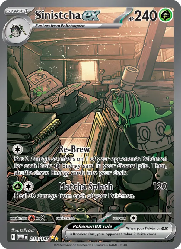 Sinistcha ex - Twilight Masquerade Pokemon Card