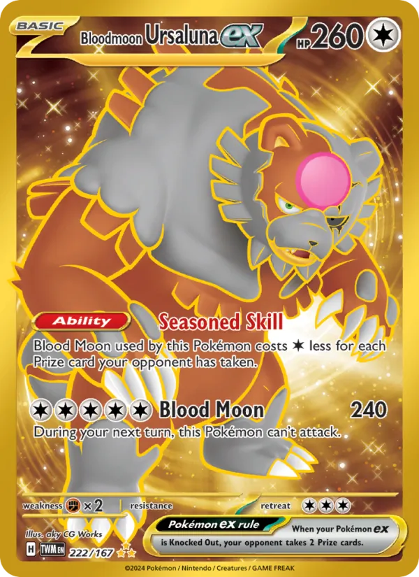 Bloodmoon Ursaluna ex - Twilight Masquerade Pokemon Card