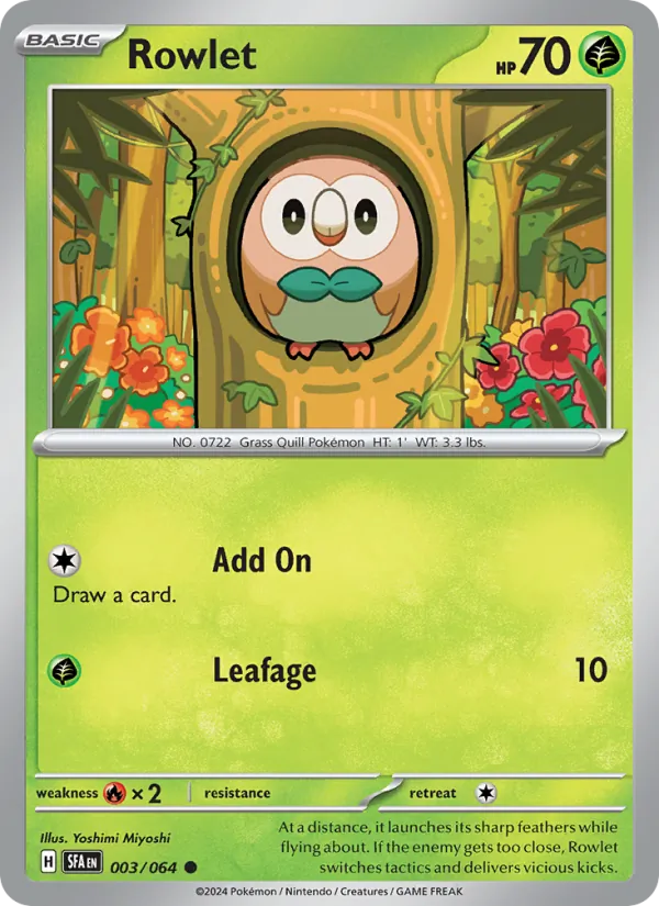 Rowlet - Shrouded Fable Pokemon Card