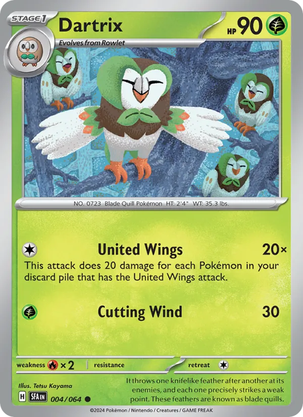 Dartrix - Shrouded Fable Pokemon Card