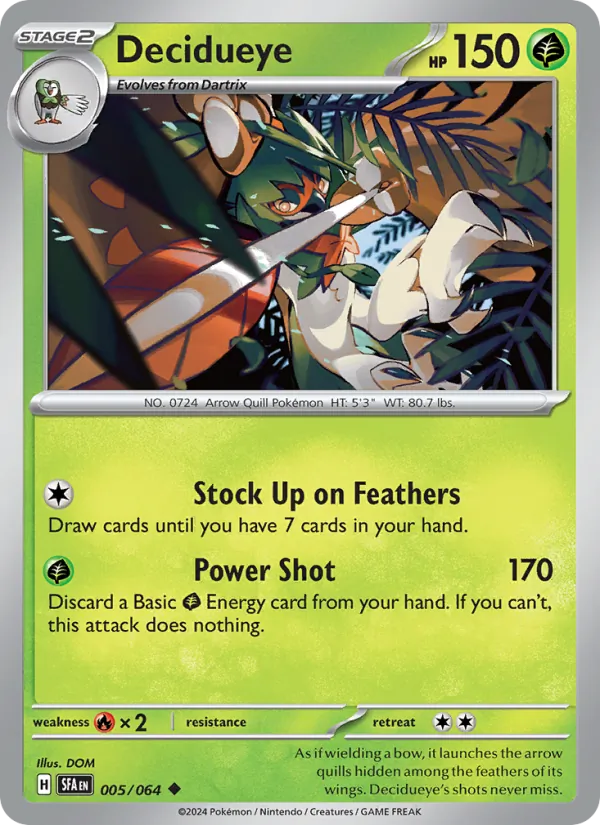 Decidueye - Shrouded Fable Pokemon Card