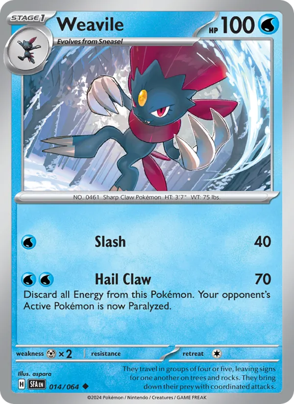 Weavile - Shrouded Fable Pokemon Card