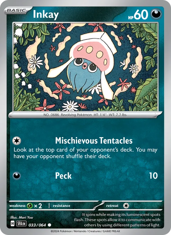 Inkay - Shrouded Fable Pokemon Card