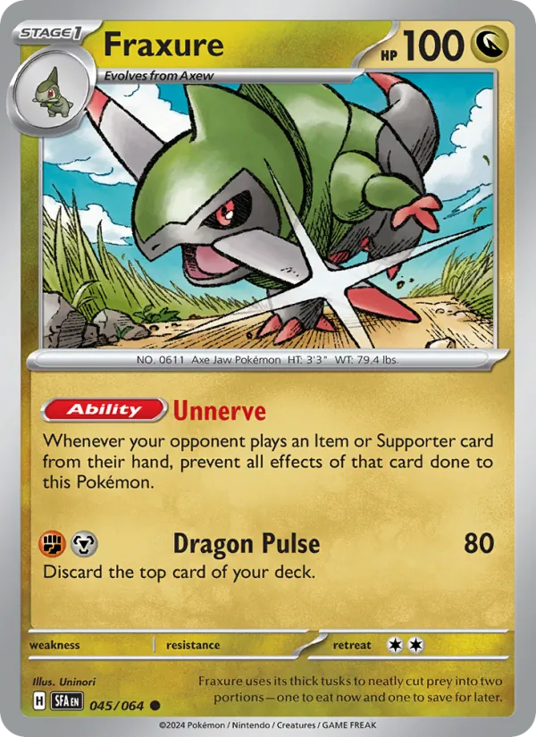 Fraxure - Shrouded Fable Pokemon Card