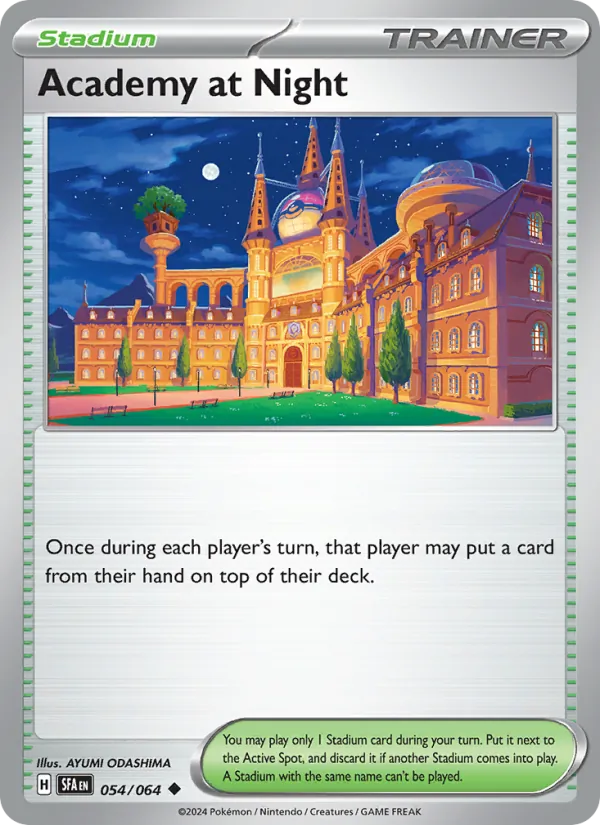 Academy at Night - Shrouded Fable Pokemon Card