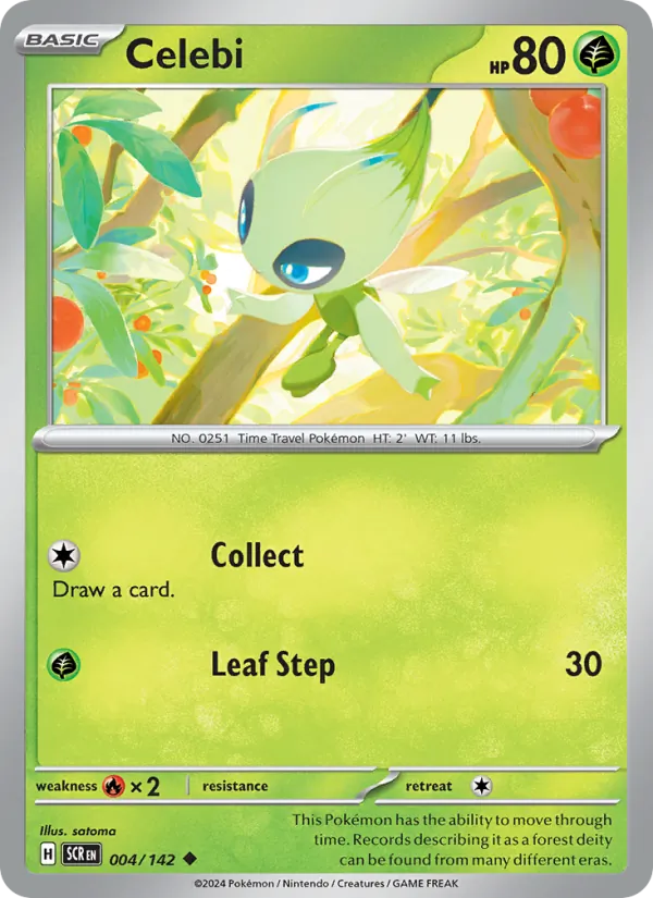 Celebi - Stellar Crown Pokemon Card