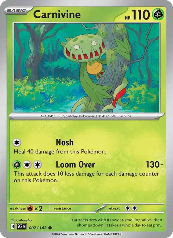 Carnivine - Stellar Crown Pokemon Card