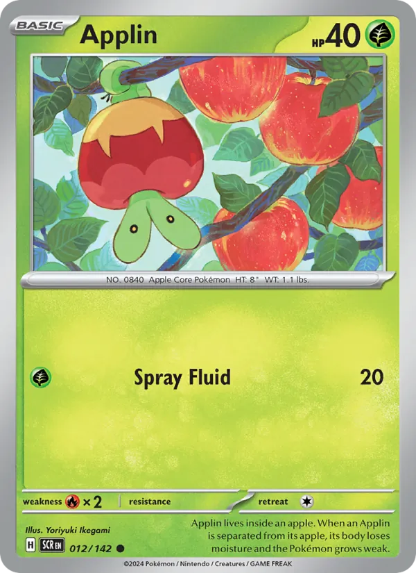 Applin - Stellar Crown Pokemon Card