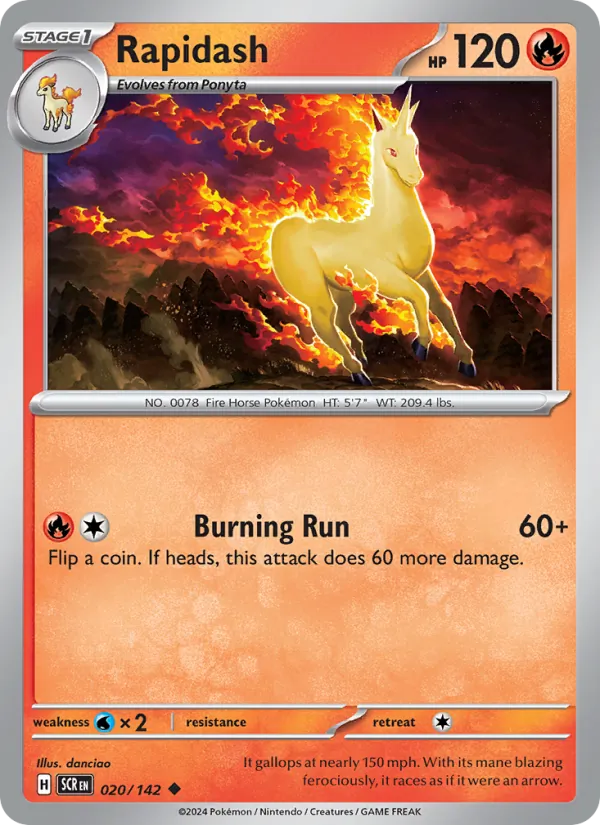 Rapidash - Stellar Crown Pokemon Card