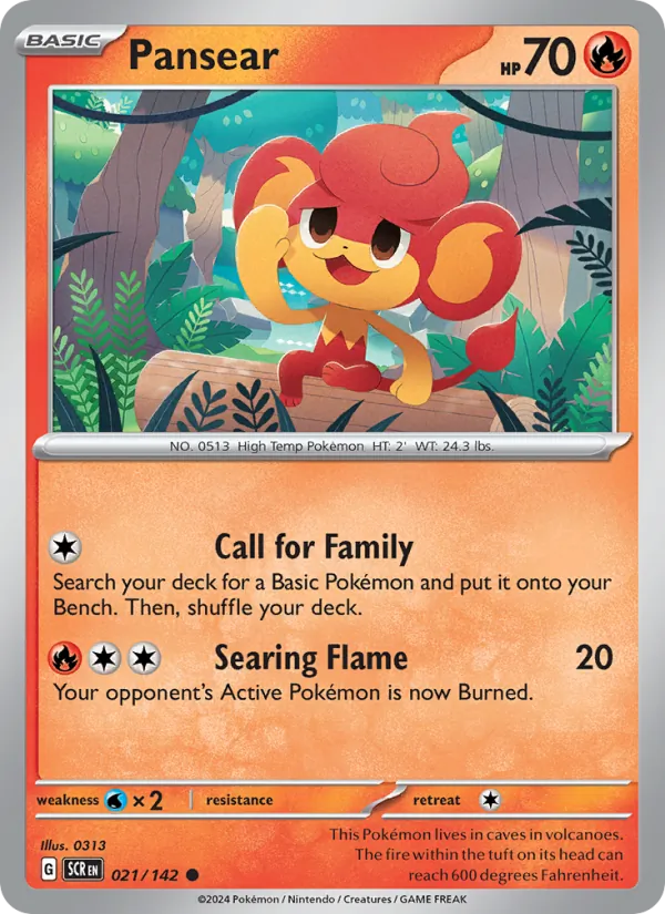 Pansear - Stellar Crown Pokemon Card