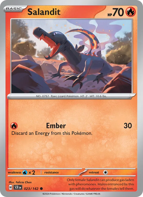 Salandit - Stellar Crown Pokemon Card