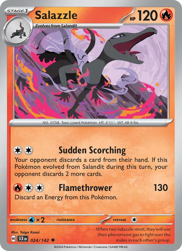 Salazzle - Stellar Crown Pokemon Card