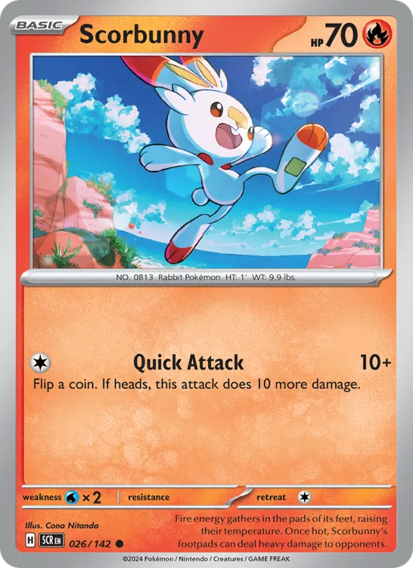 Scorbunny - Stellar Crown Pokemon Card