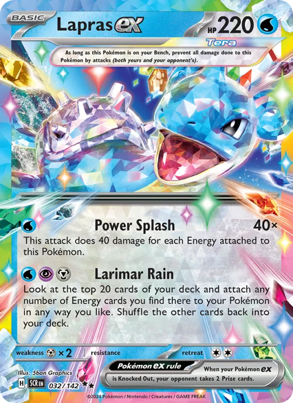 Lapras ex - Stellar Crown Pokemon Card
