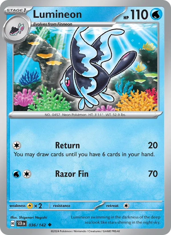 Lumineon - Stellar Crown Pokemon Card