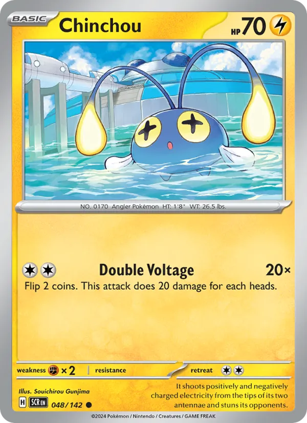 Chinchou - Stellar Crown Pokemon Card