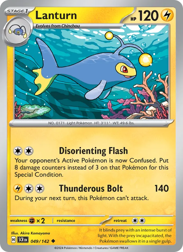 Lanturn - Stellar Crown Pokemon Card