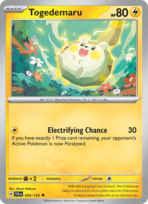 Togedemaru - Stellar Crown Pokemon Card