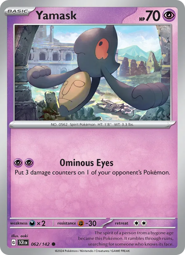 Yamask - Stellar Crown Pokemon Card