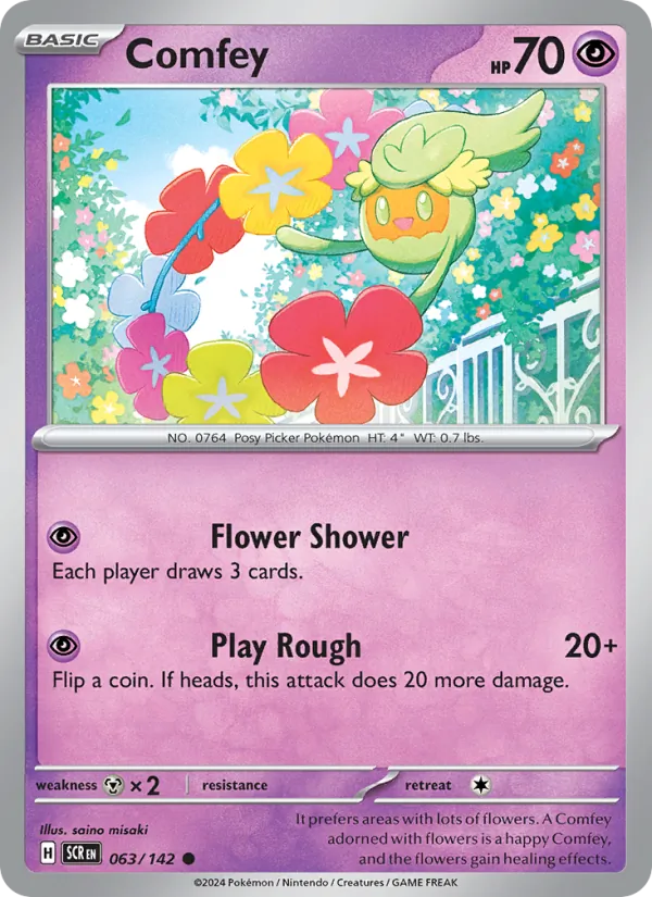 Comfey - Stellar Crown Pokemon Card
