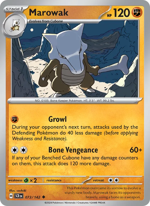 Marowak - Stellar Crown Pokemon Card