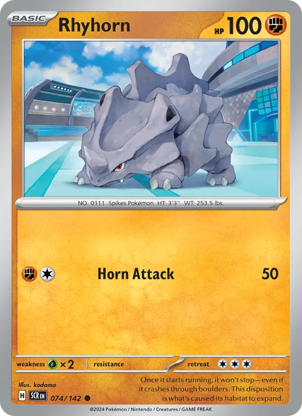 Rhyhorn - Stellar Crown Pokemon Card