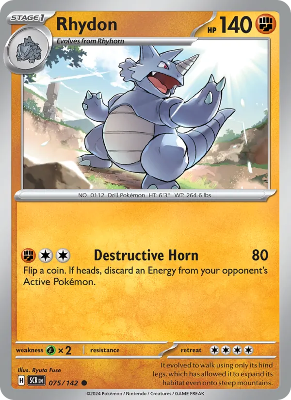 Rhydon - Stellar Crown Pokemon Card