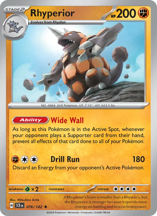 Rhyperior - Stellar Crown Pokemon Card