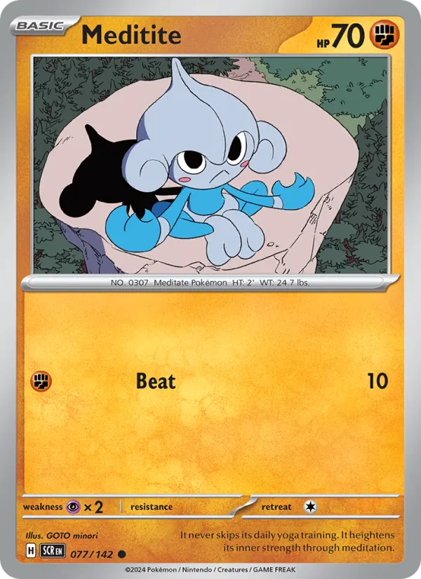 Meditite - Stellar Crown Pokemon Card