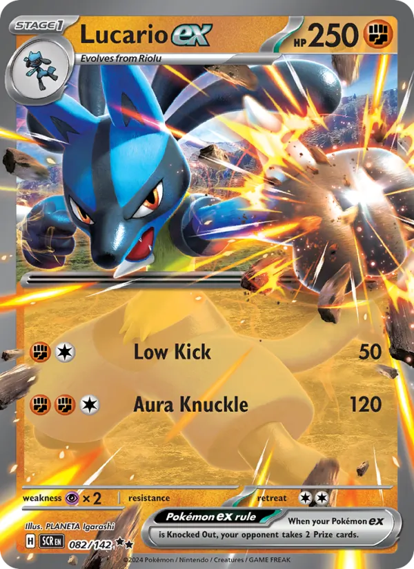 Lucario ex - Stellar Crown Pokemon Card