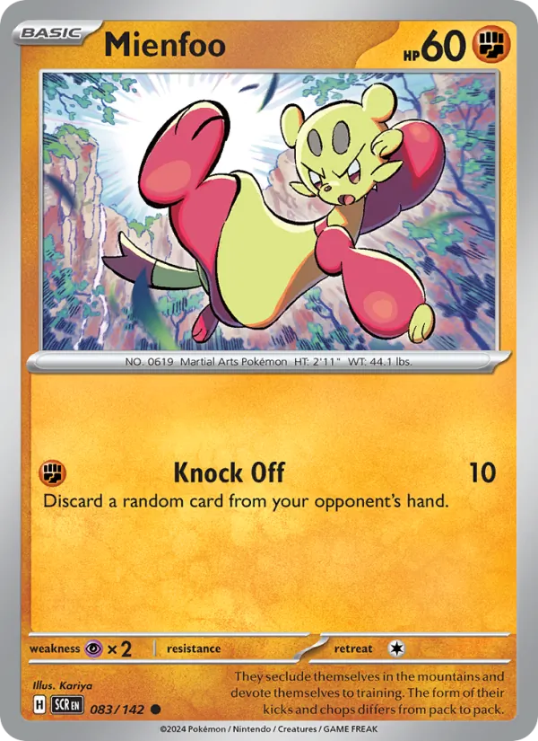 Mienfoo - Stellar Crown Pokemon Card