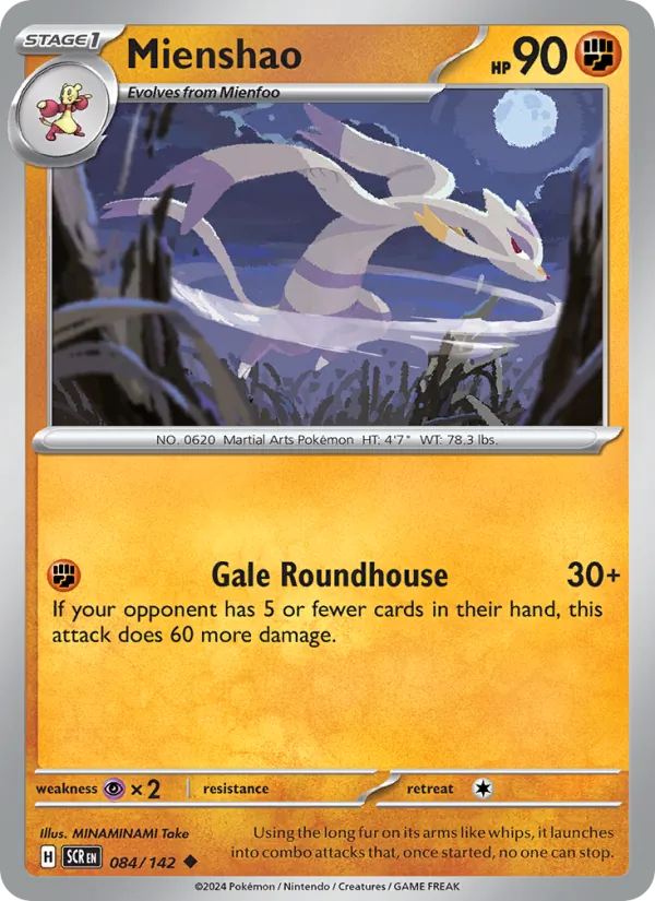 Mienshao - Stellar Crown Pokemon Card