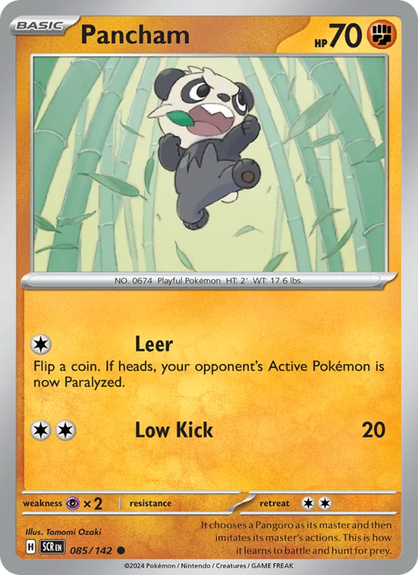 Pancham - Stellar Crown Pokemon Card