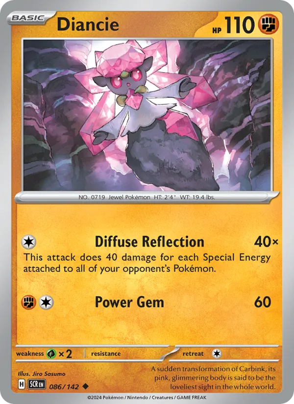 Diancie - Stellar Crown Pokemon Card