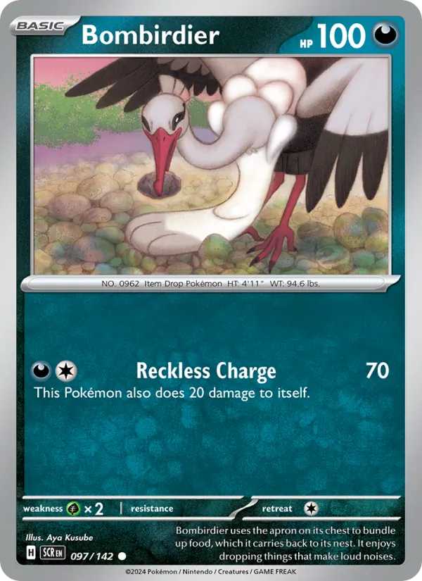 Bombirdier - Stellar Crown Pokemon Card