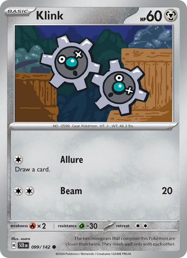 Klink - Stellar Crown Pokemon Card