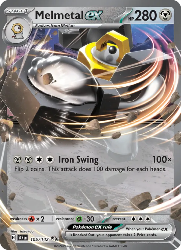 Melmetal ex - Stellar Crown Pokemon Card