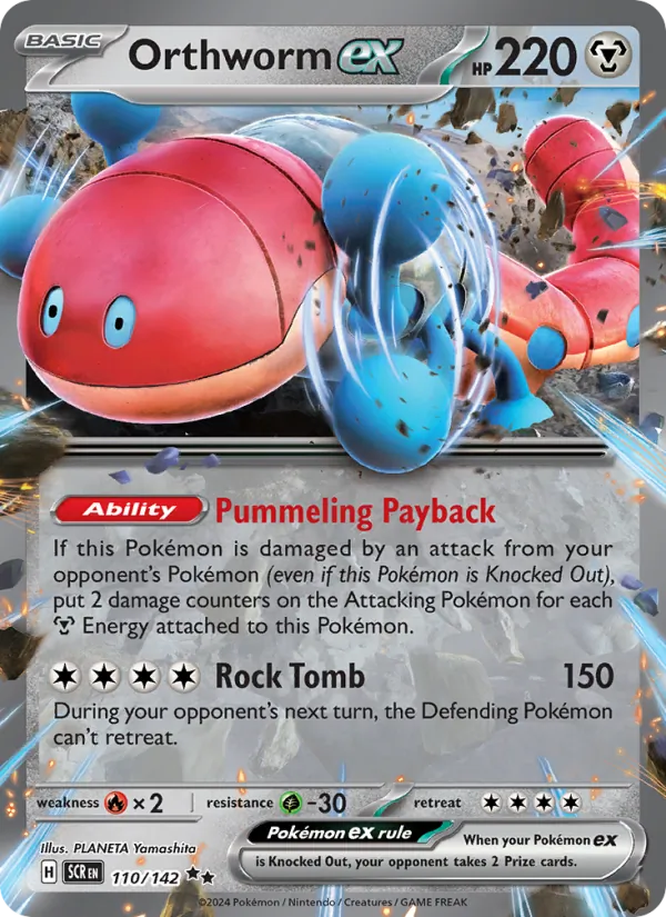 Orthworm ex - Stellar Crown Pokemon Card
